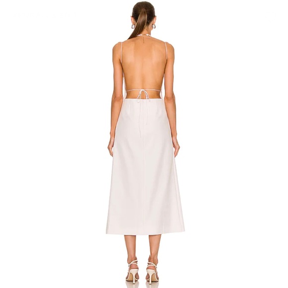 ❌SOLD❌ Christopher Esber Apron Midi Dress in Ivory - Picture 3 of 11